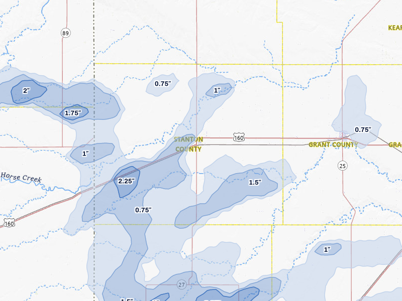 NEXRAD radar-signature map of the hail storm over Johnson, KS on Jun 1, 2026