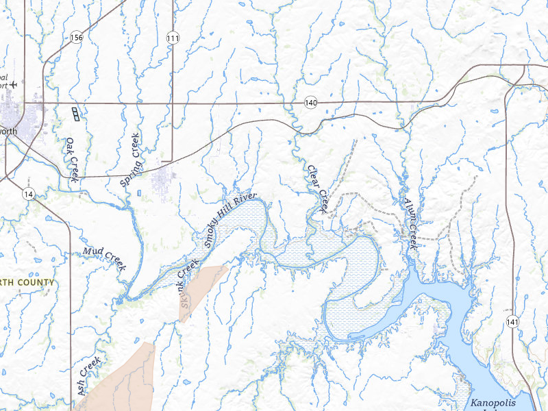 Radar-estimated hail-size map of the storm over Kanopolis, KS on May 18, 2026