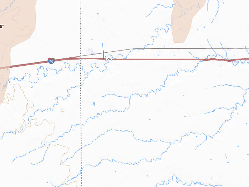 Radar-estimated hail-size map of the storm over Kanorado, KS on Jun 1, 2026