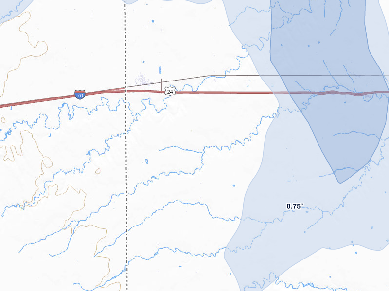 NEXRAD radar-signature map of the hail storm over Kanorado, KS on Jun 1, 2026