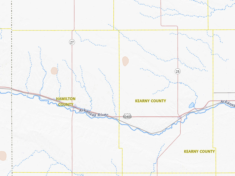 Radar-estimated hail-size map of the storm over Kendall, KS on Jul 10, 2026