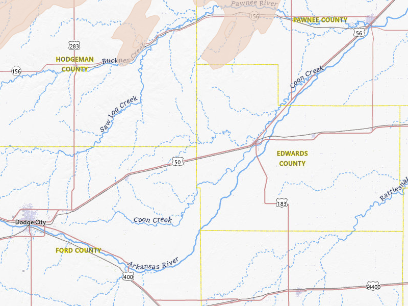 Radar-estimated hail-size map of the storm over Kinsley, KS on May 17, 2026