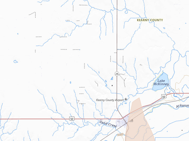 Radar-estimated hail-size map of the storm over Lakin, KS on Jun 3, 2026