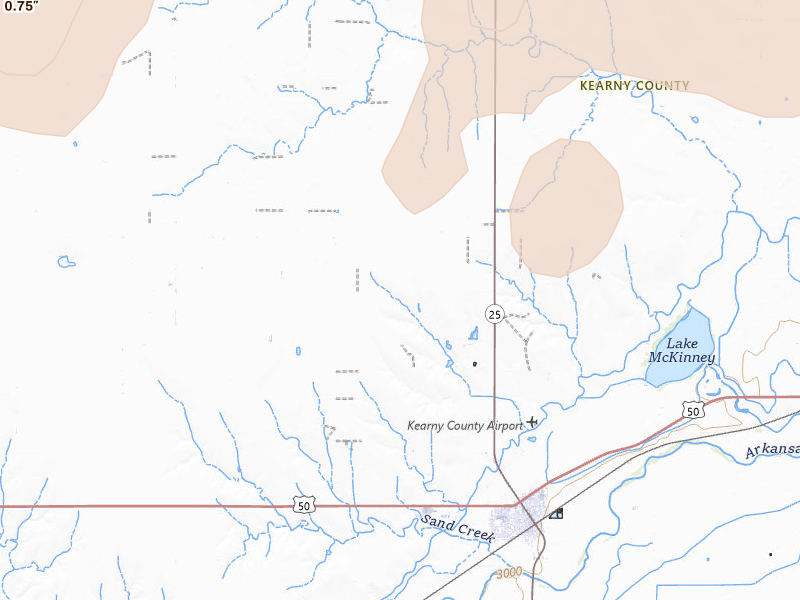 Radar-estimated hail-size map of the storm over Lakin, KS on Jul 1, 2026