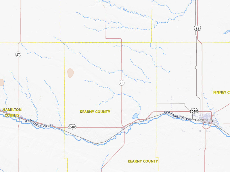 Radar-estimated hail-size map of the storm over Lakin, KS on Jul 10, 2026