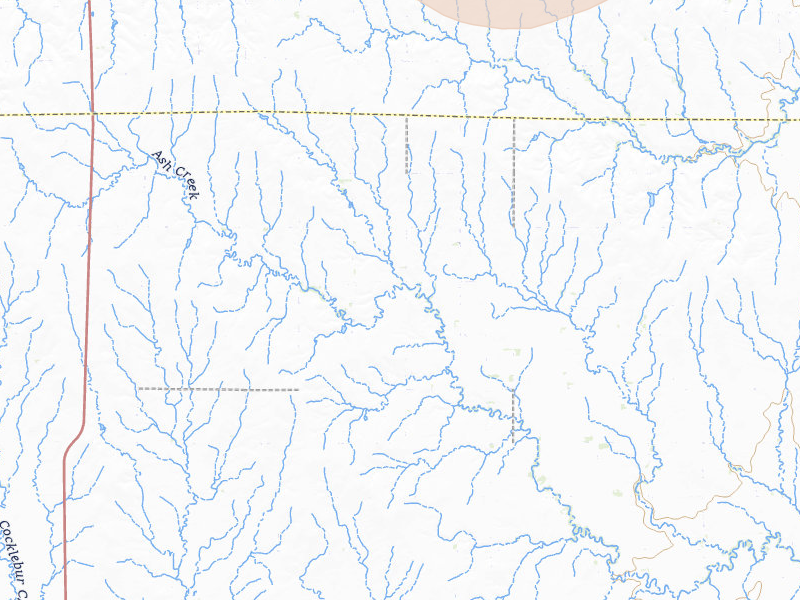 Radar-estimated hail-size map of the storm over Larned, KS on Apr 9, 2026