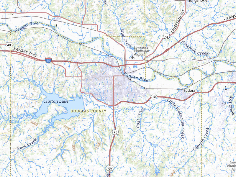 Radar-estimated hail-size map of the storm over Lawrence, KS on May 30, 2026