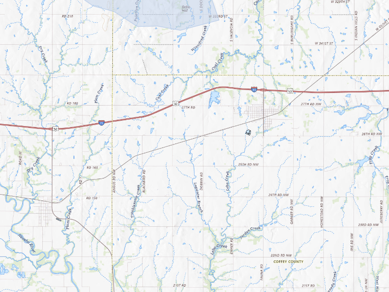 NEXRAD radar-signature map of the hail storm over Lebo, KS on Sep 12, 2026