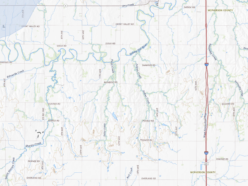 NEXRAD radar-signature map of the hail storm over Lindsborg, KS on Aug 13, 2026