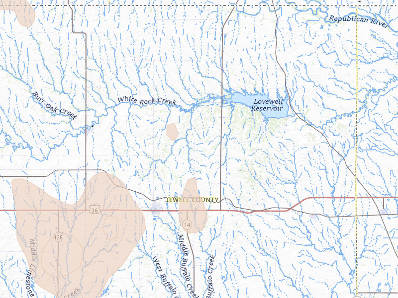 Radar-estimated hail-size map of the storm over Mankato, KS on May 30, 2026