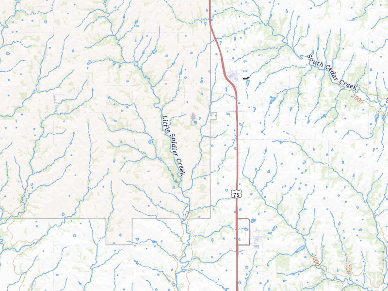 Radar-estimated hail-size map of the storm over Mayetta, KS on Mar 6, 2026