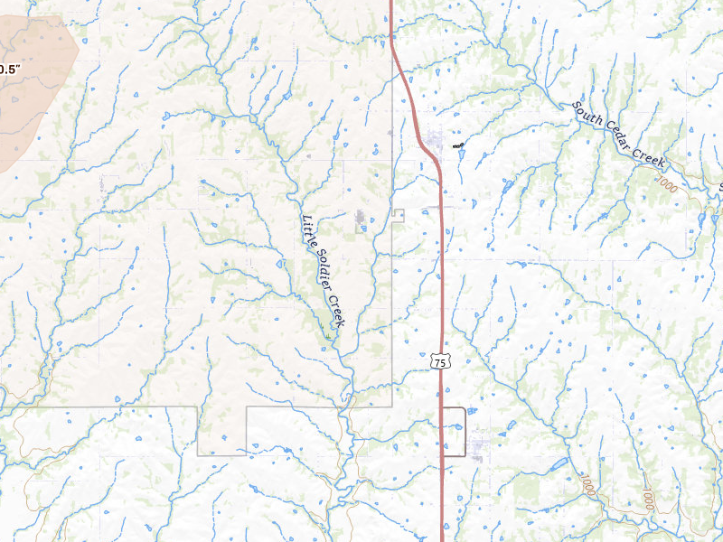 Radar-estimated hail-size map of the storm over Mayetta, KS on Jun 4, 2026