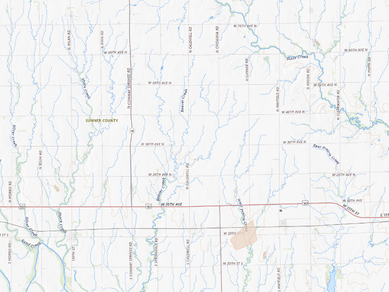 Radar-estimated hail-size map of the storm over Mayfield, KS on Sep 19, 2026