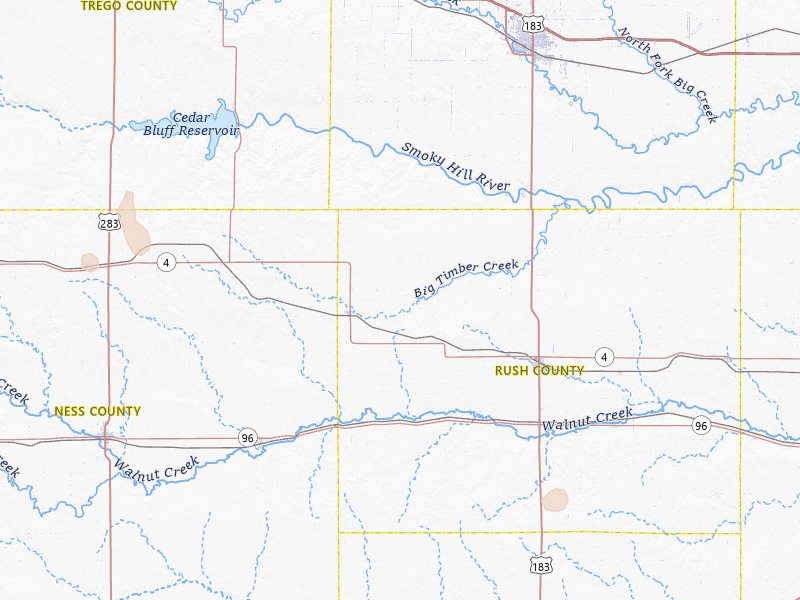 Radar-estimated hail-size map of the storm over Mc Cracken, KS on Jul 3, 2026