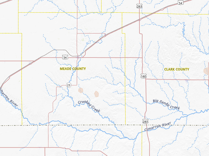 Radar-estimated hail-size map of the storm over Meade, KS on May 21, 2026