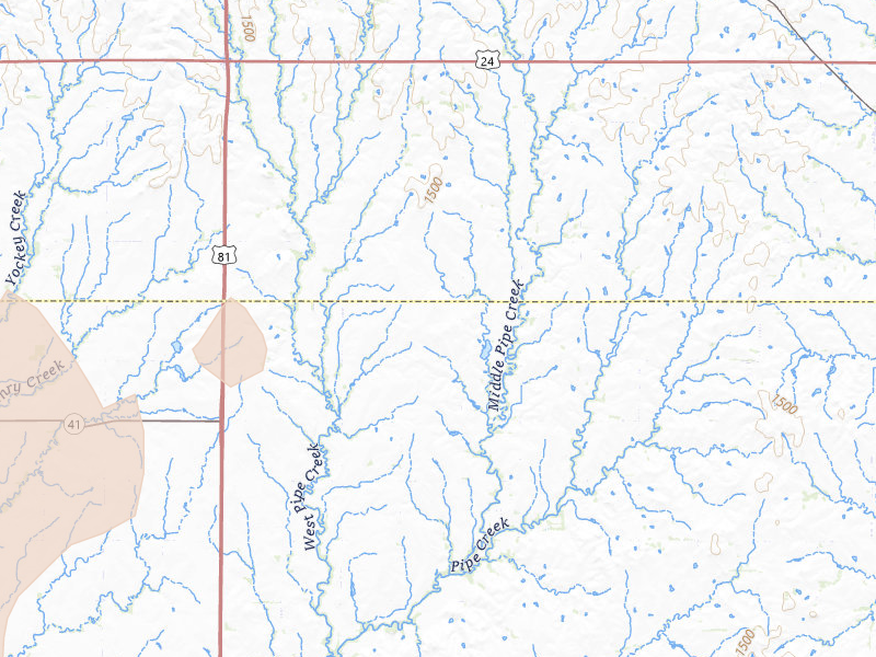 Radar-estimated hail-size map of the storm over Miltonvale, KS on Apr 26, 2026