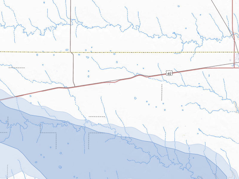 NEXRAD radar-signature map of the hail storm over Monument, KS on Aug 19, 2026