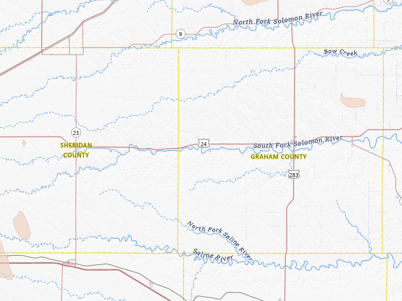 Radar-estimated hail-size map of the storm over Morland, KS on Jun 30, 2026