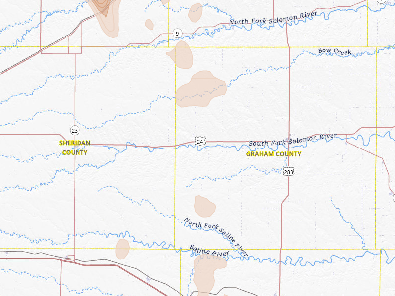 Radar-estimated hail-size map of the storm over Morland, KS on Aug 27, 2026