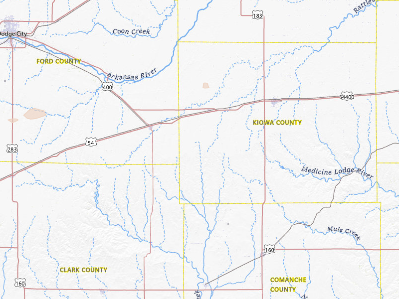 Radar-estimated hail-size map of the storm over Mullinville, KS on Jul 30, 2026