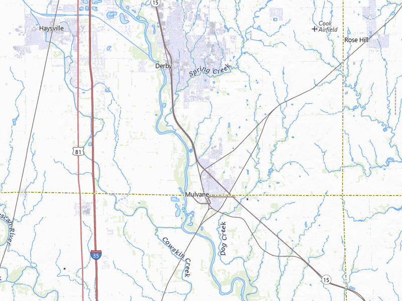 NEXRAD radar-signature map of the hail storm over Mulvane, KS on Jul 9, 2026