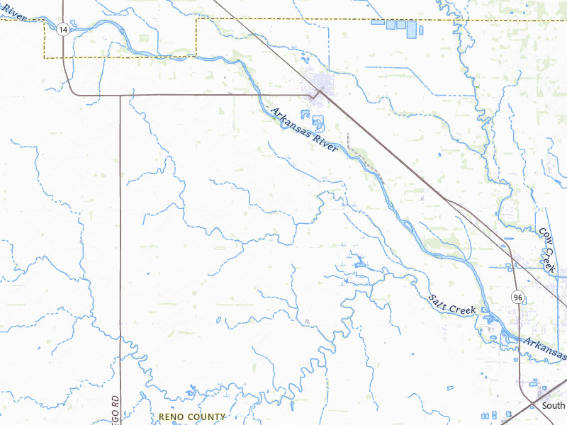 Radar-estimated hail-size map of the storm over Nickerson, KS on Jul 30, 2026