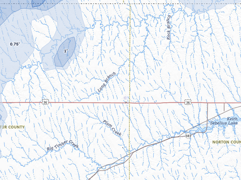NEXRAD radar-signature map of the hail storm over Norcatur, KS on May 29, 2026