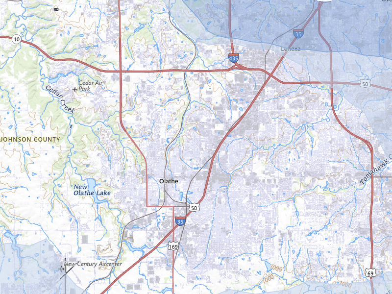 NEXRAD radar-signature map of the hail storm over Olathe, KS on Aug 5, 2026