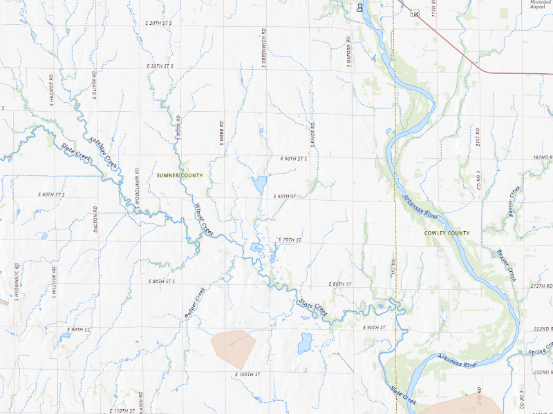 Radar-estimated hail-size map of the storm over Oxford, KS