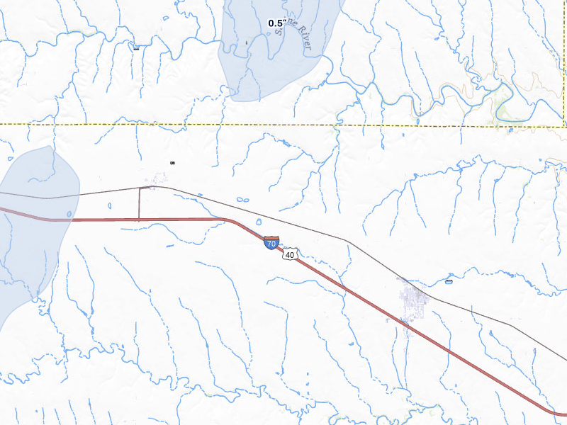 NEXRAD radar-signature map of the hail storm over Park, KS on Jun 30, 2026
