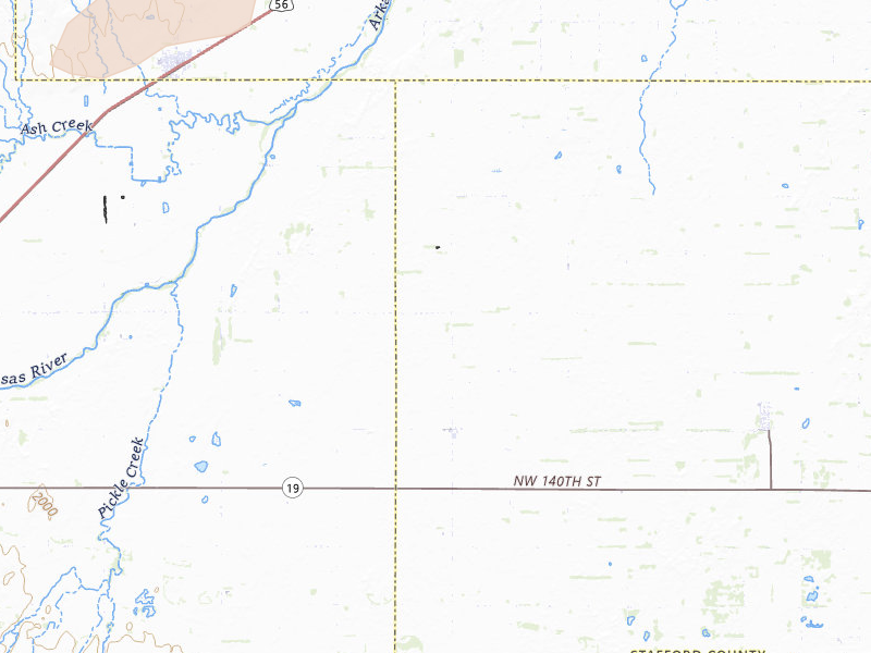 Radar-estimated hail-size map of the storm over Pawnee Rock, KS on Apr 9, 2026