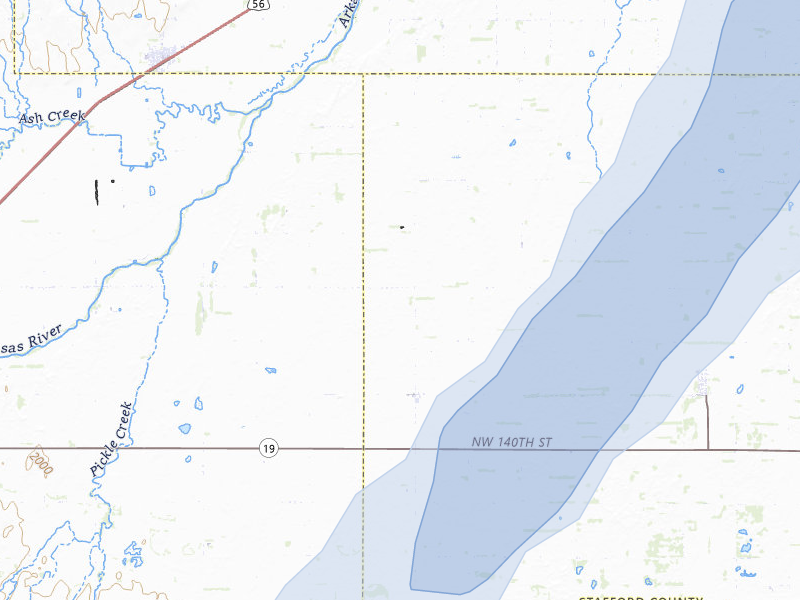 NEXRAD radar-signature map of the hail storm over Pawnee Rock, KS on May 29, 2026