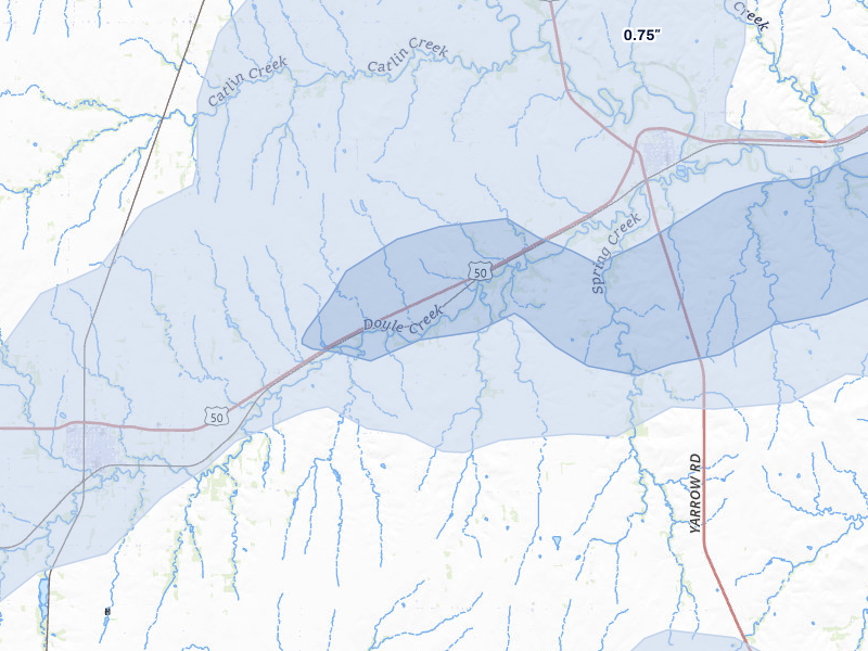 NEXRAD radar-signature map of the hail storm over Peabody, KS on May 30, 2026