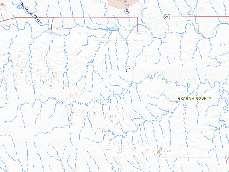 Radar-estimated hail-size map of the storm over Penokee, KS on Jun 9, 2026