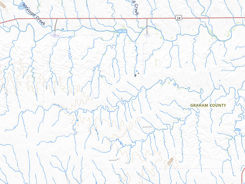 Radar-estimated hail-size map of the storm over Penokee, KS on Jul 3, 2026