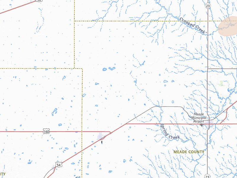 Radar-estimated hail-size map of the storm over Plains, KS on Jun 12, 2026