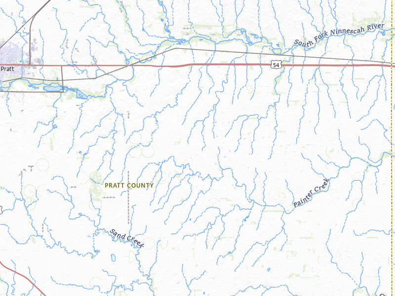 NEXRAD radar-signature map of the hail storm over Pratt, KS on Jun 25, 2026