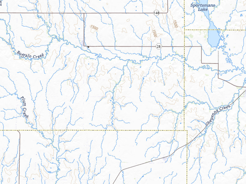 Radar-estimated hail-size map of the storm over Randall, KS on May 16, 2026