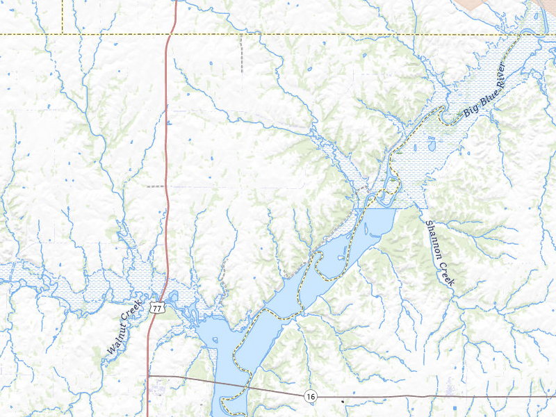 Radar-estimated hail-size map of the storm over Randolph, KS on Apr 23, 2026