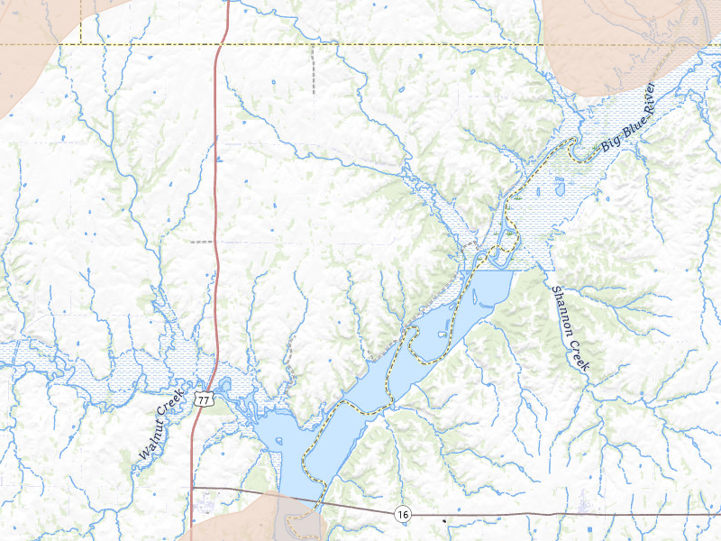 Radar-estimated hail-size map of the storm over Randolph, KS on May 18, 2026