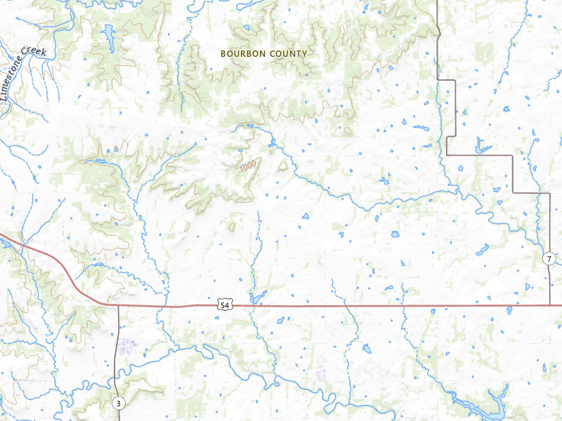 Radar-estimated hail-size map of the storm over Redfield, KS on Jun 8, 2026
