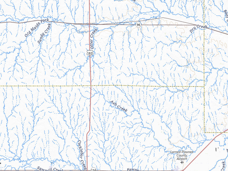 Radar-estimated hail-size map of the storm over Rush Center, KS on May 18, 2026