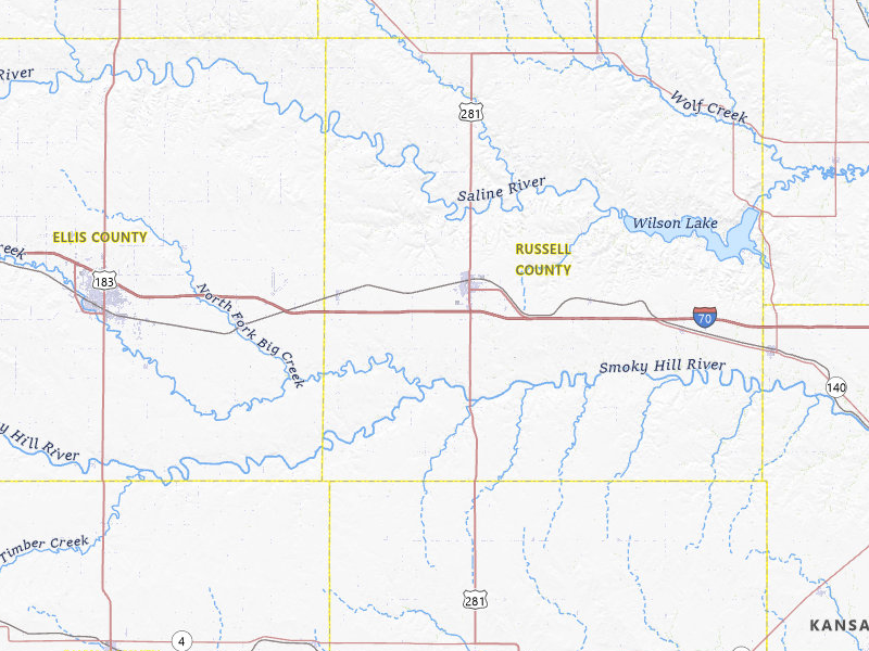 NEXRAD radar-signature map of the hail storm over Russell, KS on Apr 8, 2026
