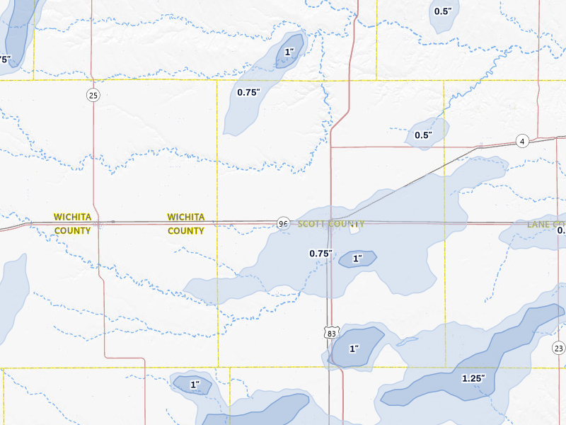 NEXRAD radar-signature map of the hail storm over Scott City, KS on Jun 30, 2026