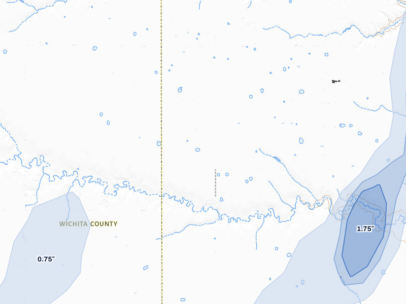 NEXRAD radar-signature map of the hail storm over Scott City, KS on Aug 13, 2026
