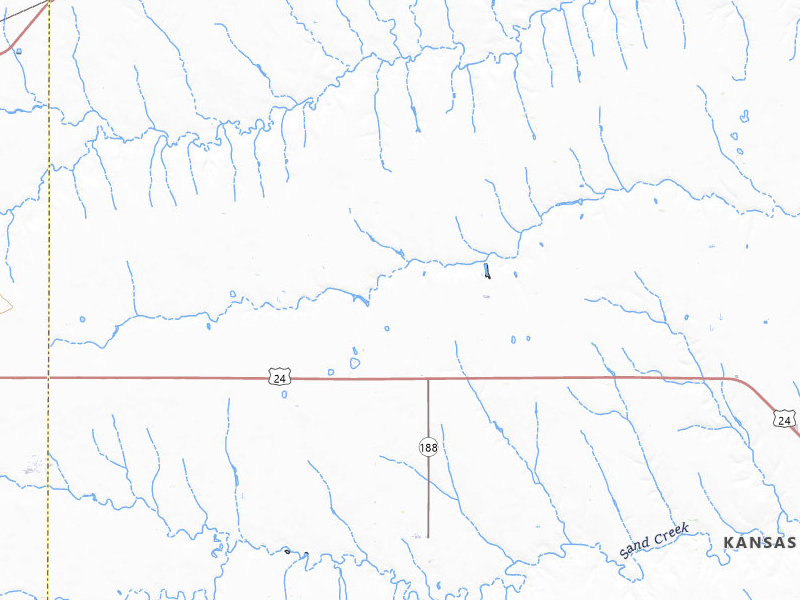 Radar-estimated hail-size map of the storm over Selden, KS on Apr 11, 2026