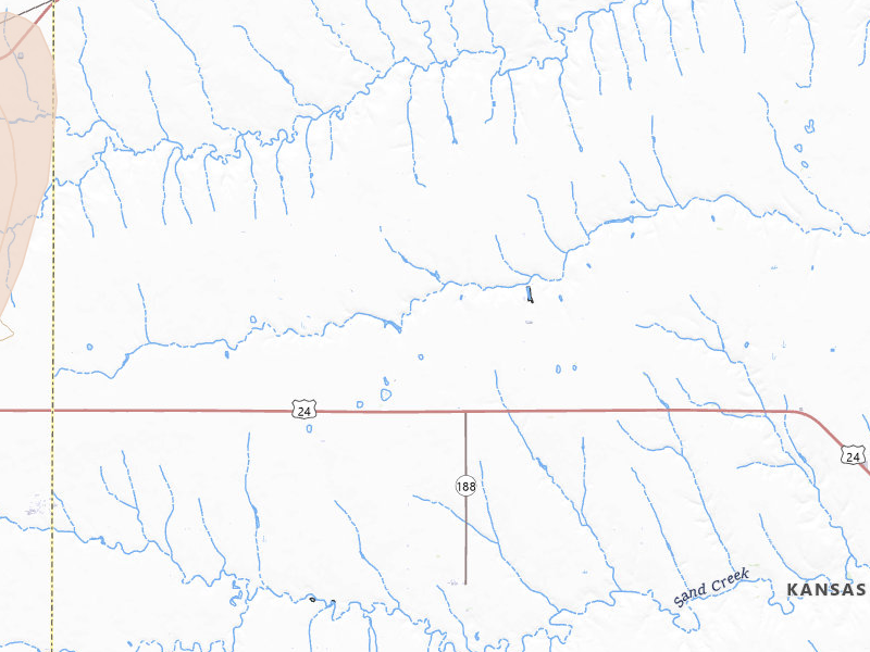 Radar-estimated hail-size map of the storm over Selden, KS on May 29, 2026