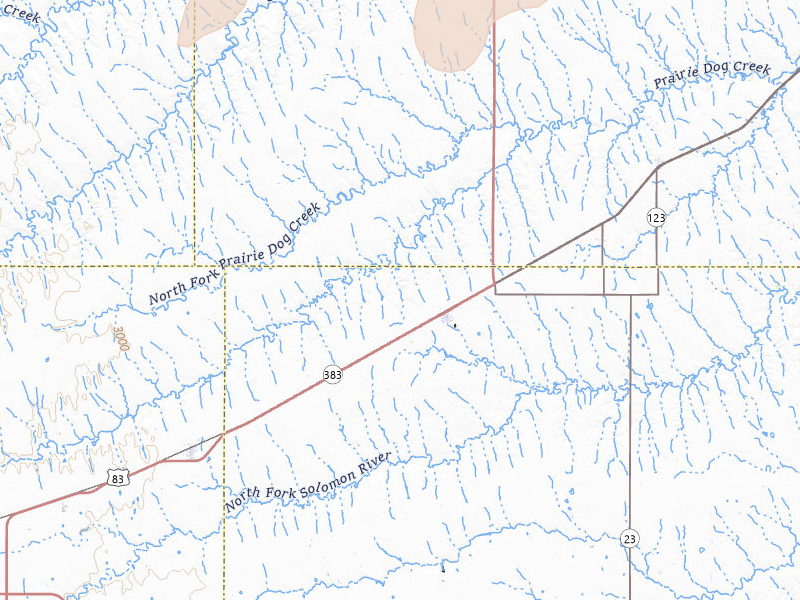 Radar-estimated hail-size map of the storm over Selden, KS on Jun 9, 2026