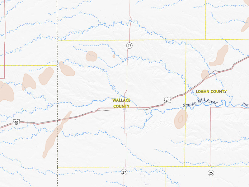 Radar-estimated hail-size map of the storm over Sharon Springs, KS on Jul 1, 2026