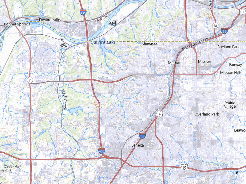Radar-estimated hail-size map of the storm over Shawnee, KS on Jul 9, 2026